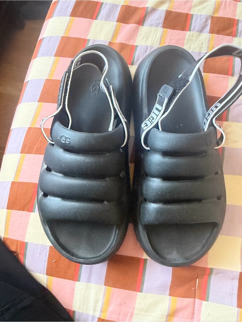 UGG ' Black Puffer Clog Sandals